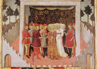 Adelige Hochzeit, 1473 von Sano di Pietro